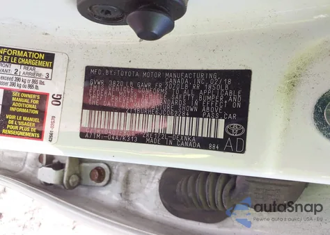 2018 Toyota Corolla Le from USA, damaged, VIN 2T1BURHE6JC062284